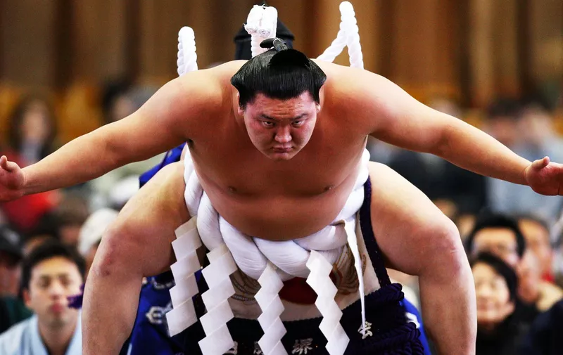 Hakuho DECEMBER 8 2008 Sumo Sumo Winter Tour 2008 at Saito Gymnasium Miyazaki Japan Photo by AFLO SPORT 1045 EDITORIAL USE ONLY, Image: 49217381, License: Rights-managed, Restrictions: , Model Release: no, Credit line: Profimedia, Alamy