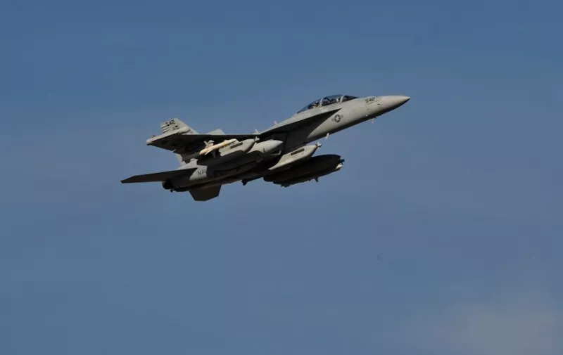 A US airforce f18 takes off from the Aviano air base on March 23, 2011. AFP PHOTO / GIUSEPPE CACACE