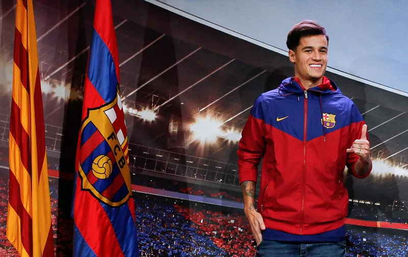 January 7, 2017 - Camp Nou, Barcelona, Spain -Presentation of Philippe Coutinho as new player of the FC Barcelona, in Barcelona, Image: 359468729, License: Rights-managed, Restrictions: EDITORIAL USE ONLY., Model Release: no, Credit line: Profimedia, Cordon Press
