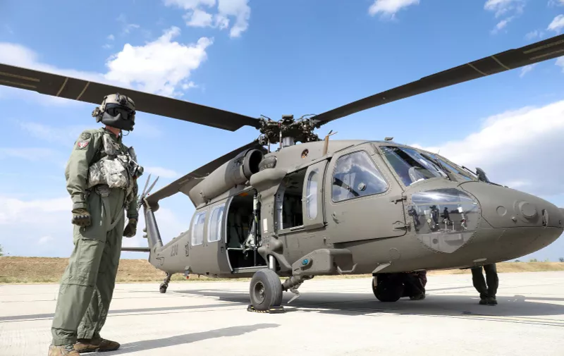 25.05.2022., Zagreb - Let novim Helikopter UH-60M Black Hawk koji je donacija Sjedinjenih Americkih Drzava Republici Hrvatskoj. Photo: Emica Elvedji/PIXSELL