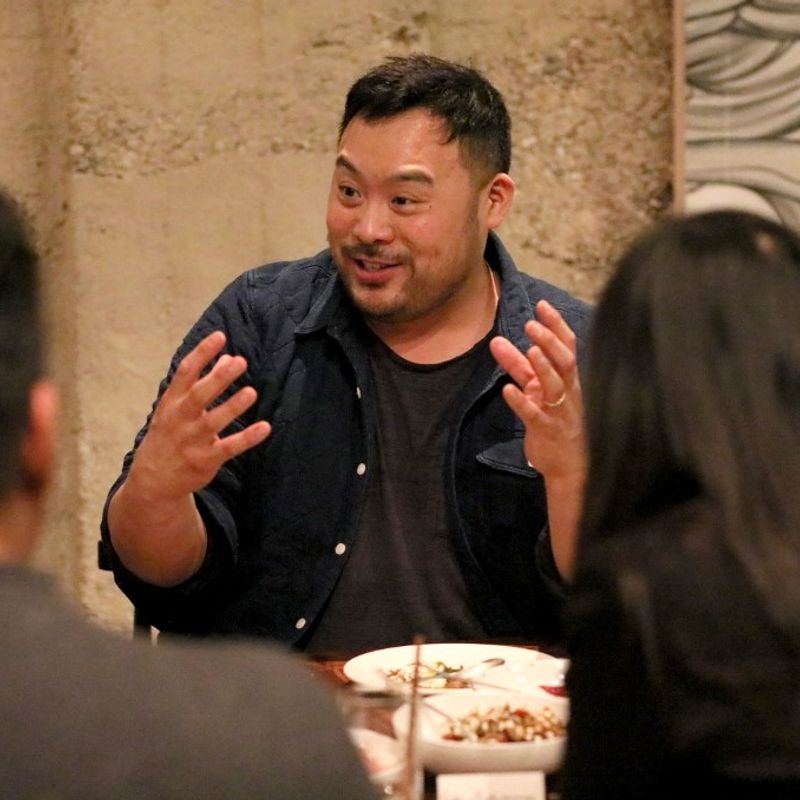 LOS ANGELES, CA - FEBRUARY 22: Chef/Owner David Chang hosts the Ugly Delicious dinner party at his first west coast restaurant Majordomo on February 22, 2018 in Los Angeles, California.   Rachel Murray/Getty Images for Netflix/AFP