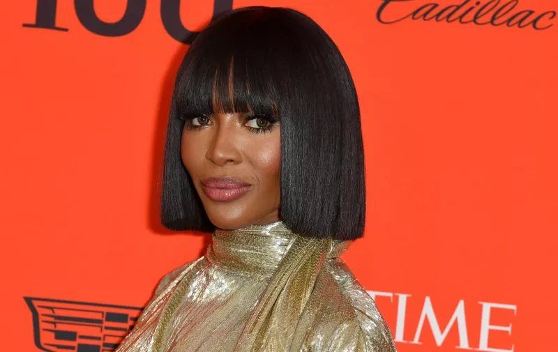 British model Naomi Campbell arrives on the red carpet for the Time 100 Gala at the Lincoln Center in New York on April 23, 2019. (Photo by ANGELA WEISS / AFP)