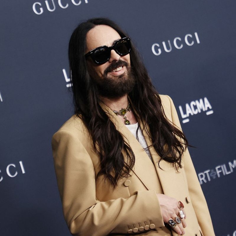 Italian fashion designer Alessandro Michele attends the 11th Annual LACMA Art+Film Gala at Los Angeles County Museum of Art in Los Angeles, California, on November 5, 2022. (Photo by Michael Tran / AFP)
