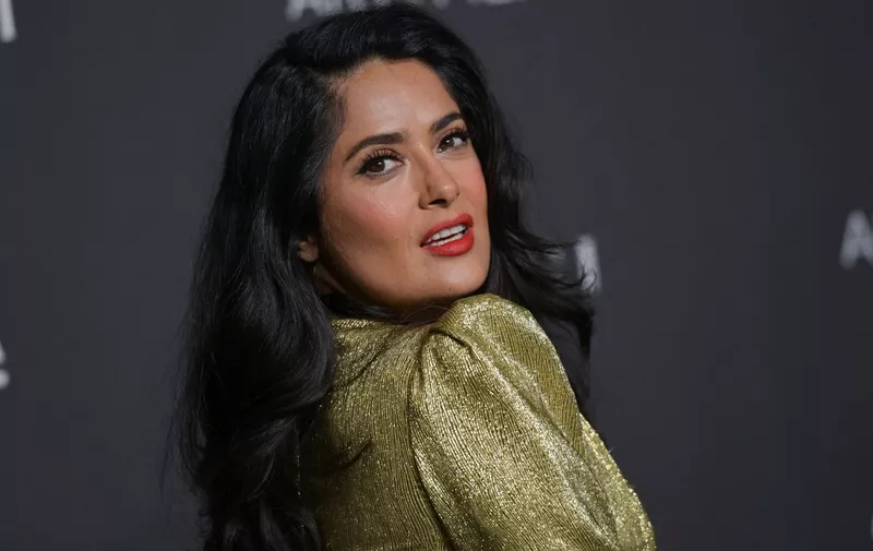 Actress Salma Hayek Pinault arrives for the 2018 LACMA Art+Film Gala at the Los Angeles County Museum of Art in Los Angeles, California on November 3, 2018. (Photo by Chris Delmas / AFP)