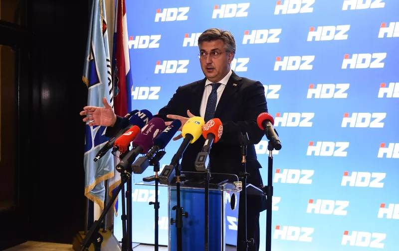 10.10.2022., Zagreb - Premijer Andrej Plenkovic odrzao je konferenciju za novinare nakon sjednice sireg Predsjednistva HDZ-a. Photo: Neva Zganec/PIXSELL