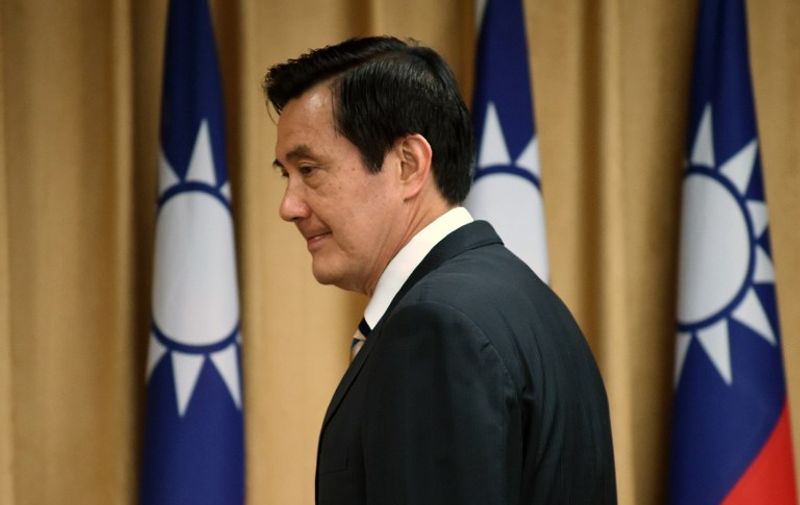 Taiwan's President Ma Ying-jeou attends the Mainland Affairs Council (MAC) in Taipei on April 29, 2015. Taiwan's President Ma Ying-jeou defended his "one China" policy on April 29 despite growing fears of Chinese influence, saying it has brought peace to the Taiwan Strait which used to be seen as a flashpoint in the region. AFP PHOTO / Sam Yeh