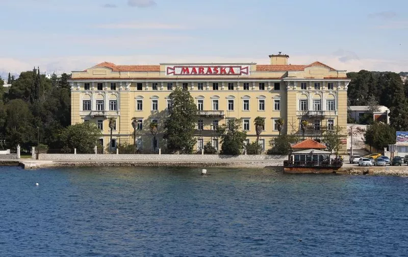 27.02.2013., Zadar - Pogled na grad s trajekta. Zgrada nekadasnje tvornice Maraske koja bi trebala biti preuredjena u hotel.
Photo: Filip Brala/PIXSELL
