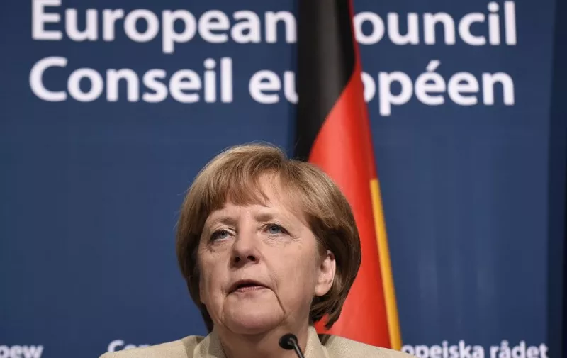 German Chancellor Angela Merkel gives a joint press during a European Union summit at the EU headquarters in Brussels on April 23, 2015. The EU will triple the funding of its search and rescue mission in the Mediterranean to help cope with an upsurge in migrants trying to reach Europe, German Chancellor Angela Merkel said. [&hellip;]