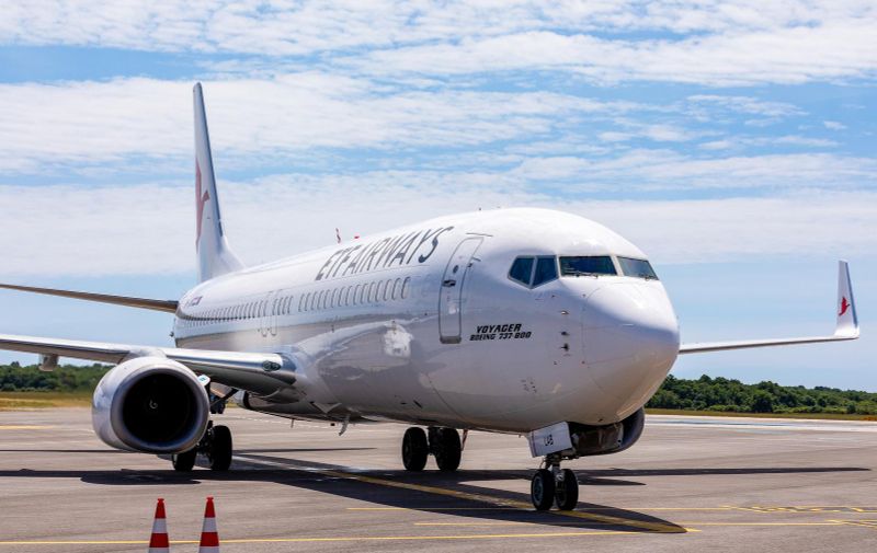 29.05.2021., Pula - U pulskoj zracnoj luci predstavljena je nova hrvatska zrakoplovna tvrtka ETF AIRWAYS te njihov prvi putnicki zrakoplov Boeing 737-800. Photo: Srecko Niketic/PIXSELL
