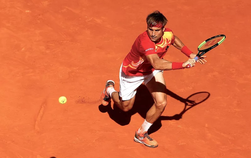 David Ferrer of Spain in action Mutua Madrid Open, Tennis, Day Four, La Caja Magica, Madrid, Spain &#8211; 07 May 2019, Image: 431575506, License: Rights-managed, Restrictions: , Model Release: no, Credit line: Profimedia, TEMP Rex Features