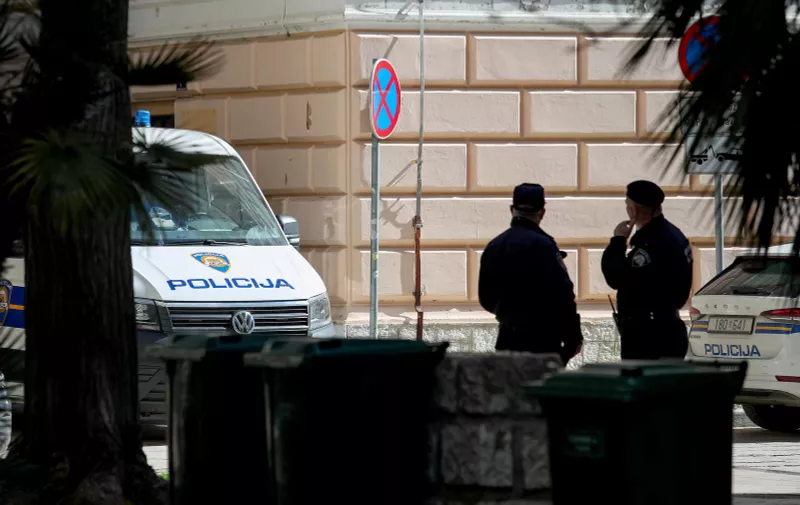 20.03.2024., Zadar - Policijsko osiguranje tijekom nastavka sudjenje Dusku Tanaskovicu za ubojstvo na Zrcu. Photo: Sime Zelic/PIXSELL