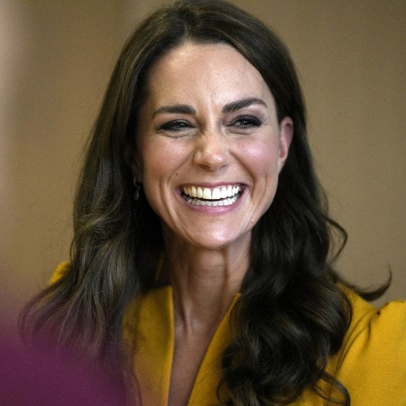 Britain's Catherine, Princess of Wales reacts during a visit to the Royal Surrey County Hospital's maternity unit in Guildford, south west of London on October 5, 2022. (Photo by Alastair Grant / POOL / AFP)