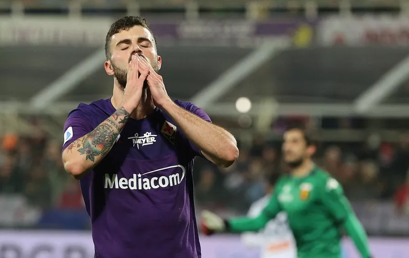 FLORENCE, ITALY - JANUARY 25: Patrick Cutrone of ACF Fiorentina reacts during the Serie A match between ACF Fiorentina and  Genoa CFC at Stadio Artemio Franchi on January 25, 2020 in Florence, Italy.  (Photo by Gabriele Maltinti/Getty Images)