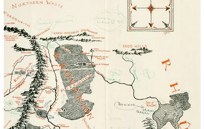 Dio Tolkienove karte Međuzemlja