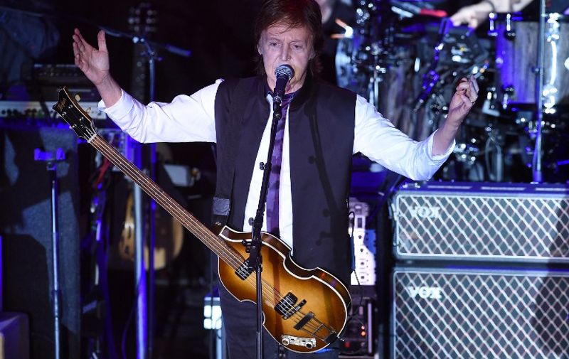 NEW YORK, NY - FEBRUARY 14: Paul McCartney performs at Irving Plaza on February 14, 2015 in New York City.   Theo Wargo/Getty Images/AFP