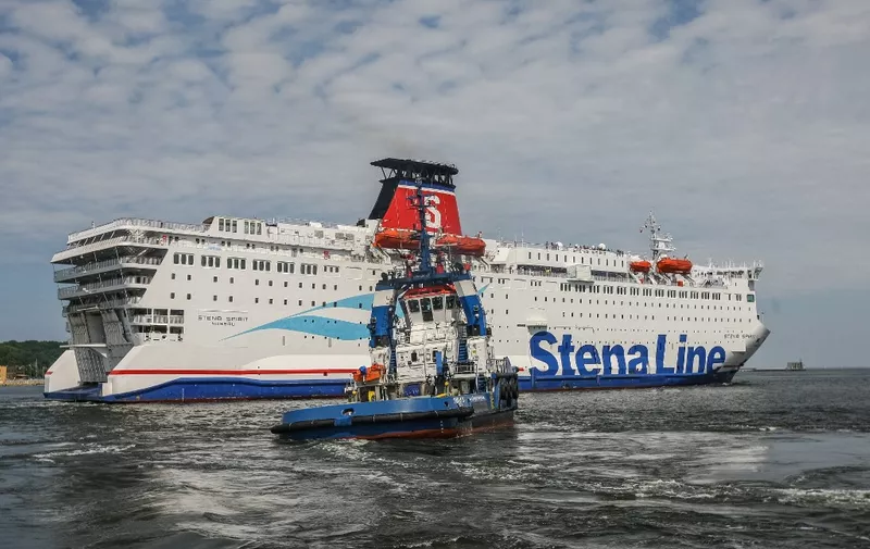 Stena Spirit ferry is seen in Gdynia, Poland on 23 June 2017 Due to the growing demand for freight transport Stena Line introduces the fourth ferry to the service on the Gdynia (Poland) - Karlskrona (Sweden) route. (Photo by Michal Fludra/NurPhoto) (Photo by Michal Fludra / NurPhoto / NurPhoto via AFP)