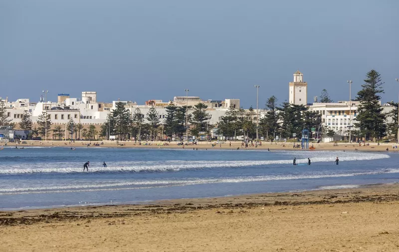 Morocco, Mogador, Essaouira, listed as World Heritage by UNESCO, the beach (Photo by AVENET Pascal / Hemis.fr / hemis.fr / Hemis via AFP)