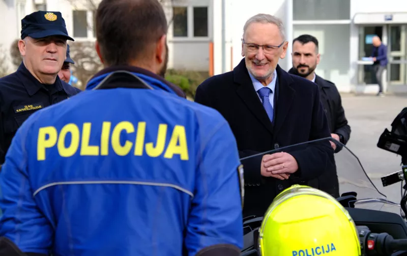 24.02.2023., Zagreb - Ministar Bozinovic sudjelovao je na primopredaji sluzbenih policijskih motocikala. Photo: Slaven Branislav Babic/PIXSELL