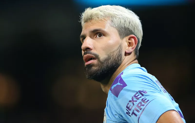 MANCHESTER, ENGLAND - OCTOBER 29:  Sergio Aguero of Manchester City looks on during the Carabao Cup Round of 16 match between Manchester City and Southampton at Etihad Stadium on October 29, 2019 in Manchester, England. (Photo by Alex Livesey/Getty Images)