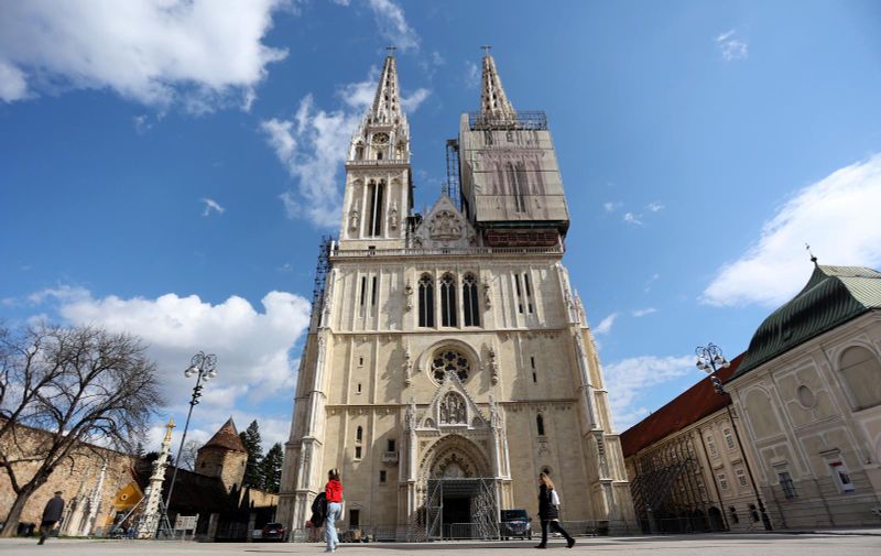 18.03.2021., Zagrebacka katedrala, Zagreb - Reportaza o zagrebackoj katedrali godinu dana od potresa.Photo: Marko Prpic/PIXSELL