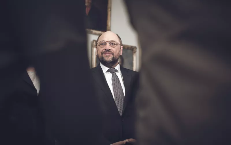 Dec. 11, 2012 - Oslo, Oslo, Norway - Nobel Peace Prize winner Martin Schulz meets the press at the Norwegian Parliament. (Credit Image: Â© Alexander Widding), Image: 148298386, License: Rights-managed, Restrictions: Not available for license and invoicing to customers located in Finland., Model Release: no, Credit line: Profimedia, Corbis
