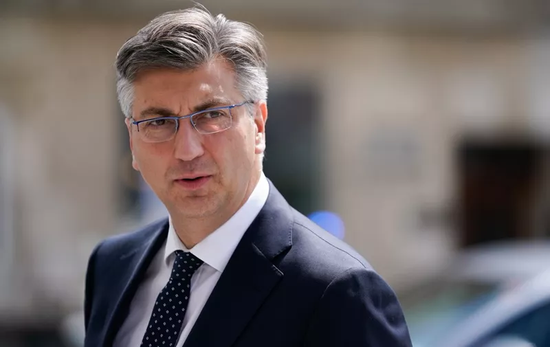 Croatia's Prime Minister Andrej Plenkovic arrives to attend the European People's Party (EPP) meeting on May 28, 2019 in Brussels, following the European elections. (Photo by Kenzo TRIBOUILLARD / AFP)