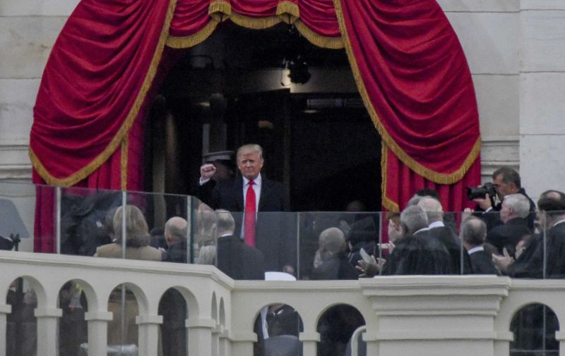 January 20, 2017 - Washington, District of Columbia, U.S - President Donald Trump gives a raised fist sign as he walks back into the Capitol aftwer delivering his Inaugural address to the nation, Image: 313285947, License: Rights-managed, Restrictions: , Model Release: no, Credit line: Profimedia, Zuma Press - News
