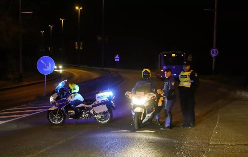 10.04.2023., Zagreb - U prometnoj nesreci na aleji Bologne poginuo je motociklist. Policija obavlja ocevid na mjestu dogadjaja.  Photo: Zeljko Hladika/PIXSELL