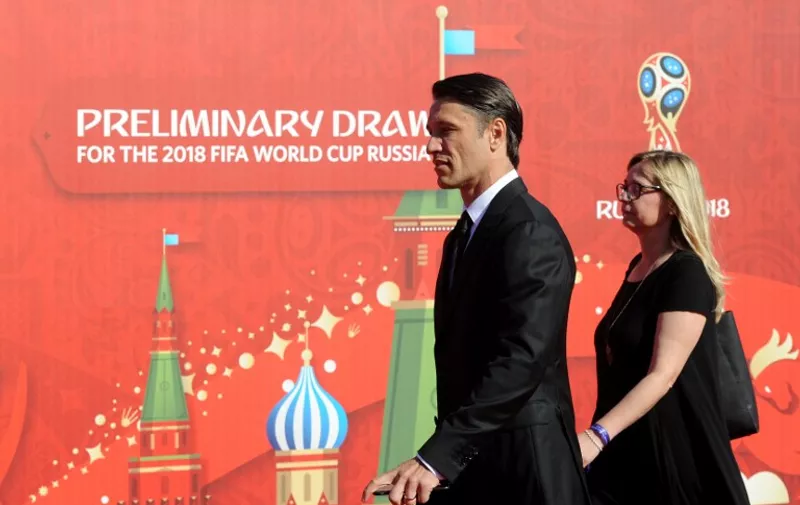 Croatia's football coach Niko Kovac arrives to attend the preliminary draw for the 2018 World Cup qualifiers at the Konstantin Palace in Saint Petersburg on July 25, 2015. AFP PHOTO / OLGA MALTSEVA