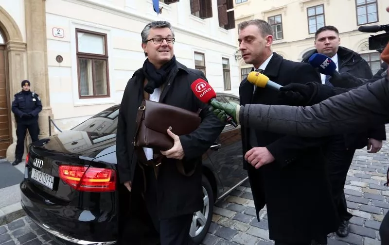 23.01.2016., Zagreb - Premijer Tihomir Oreskovic dolazi u Banske dvore.
Photo: Goran Jakus/PIXSELL