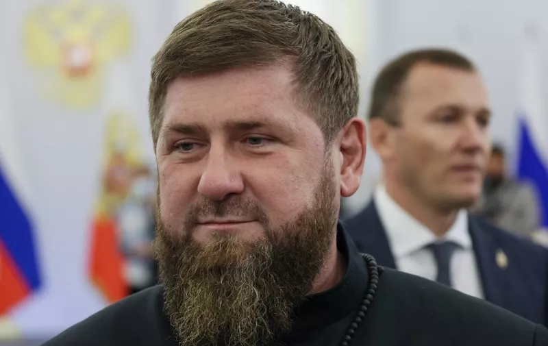 Chechnya leader Ramzan Kadyrov attends a ceremony formally annexing four regions of Ukraine Russian troops occupy - Lugansk, Donetsk, Kherson and Zaporizhzhia, at the Kremlin in Moscow on September 30, 2022. (Photo by Mikhail METZEL / SPUTNIK / AFP)