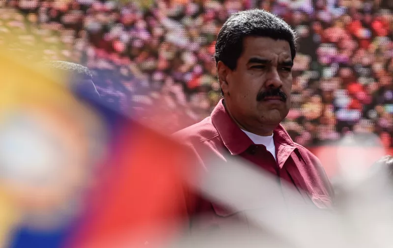 CARACAS, VENEZUELA - AUGUST 14: Venezuela's President Nicolas Maduro attends a rally supporting him and opposing U.S. President Donald Trump, in Caracas, on August 14, 2017. Carlos Becerra / Anadolu Agency, Image: 345096250, License: Rights-managed, Restrictions: , Model Release: no, Credit line: Profimedia, Abaca