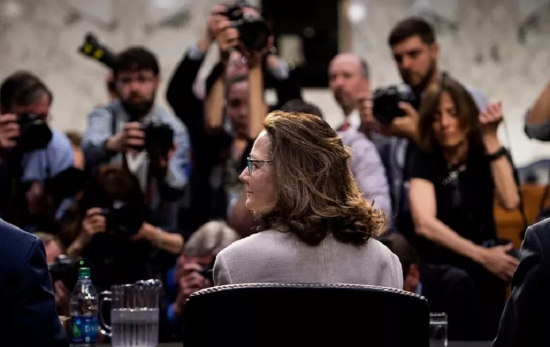 (FILES) In this file photo taken on May 9, 2018 CIA nominee Gina Haspel waits for her confirmation hearing before the Senate Select Intelligence Committee on Capitol Hill in Washington, DC.
Veteran covert operative Gina Haspel was approved May 16, 2018 to become director of the Central Intelligence Agency in a crucial Senate panel vote, despite her record of involvement in torture in the early 2000s. The Intelligence Committee voted 10-5 to forward her nomination to lead the US spy agency to the entire Senate, virtually assuring final approval of her nomination. "Gina Haspel is the most qualified person the president could choose to lead the CIA and the most prepared nominee in the 70 year history of the agency," said committee chairman Richard Burr. 
 / AFP PHOTO / Brendan Smialowski