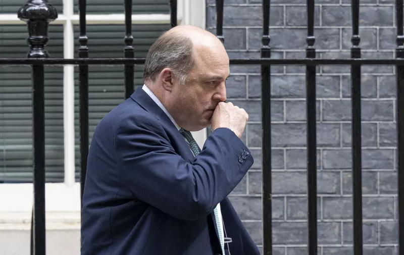 LONDON, UNITED KINGDOM - JULY 04: Secretary of State for Defence Ben Wallace leaves at Downing Street after attending the weekly Cabinet meeting in London, United Kingdom on July 04, 2023. Rasid Necati Aslim / Anadolu Agency (Photo by Rasid Necati Aslim / ANADOLU AGENCY / Anadolu Agency via AFP)