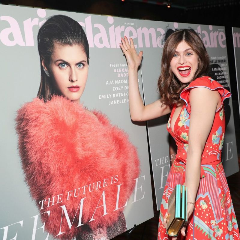 WEST HOLLYWOOD, CA - APRIL 21: Cover star Alexandra Daddario attends Marie Claire's 'Fresh Faces' celebration with an event sponsored by Maybelline at Doheny Room on April 21, 2017 in West Hollywood, California.   Neilson Barnard/Getty Images for Marie Claire/AFP
