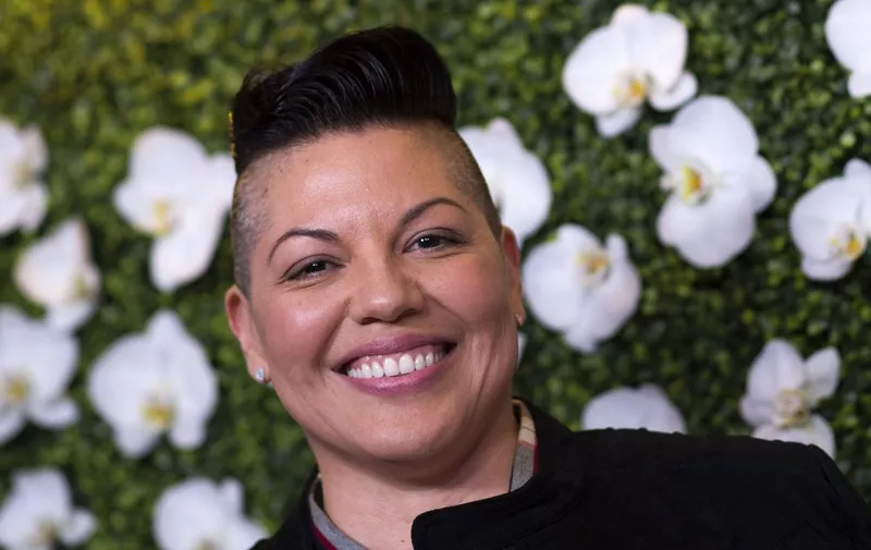 Actress Sara Ramirez attends The CBS EyeSpeak Summit at the Pacific Design Center on March 14, 2018, in West Hollywood, California. (Photo by VALERIE MACON / AFP)