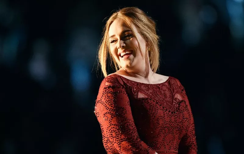 LOS ANGELES, CA - FEBRUARY 15: Singer Adele performs onstage during The 58th GRAMMY Awards at Staples Center on February 15, 2016 in Los Angeles, California.   Kevork Djansezian/Getty Images/AFP