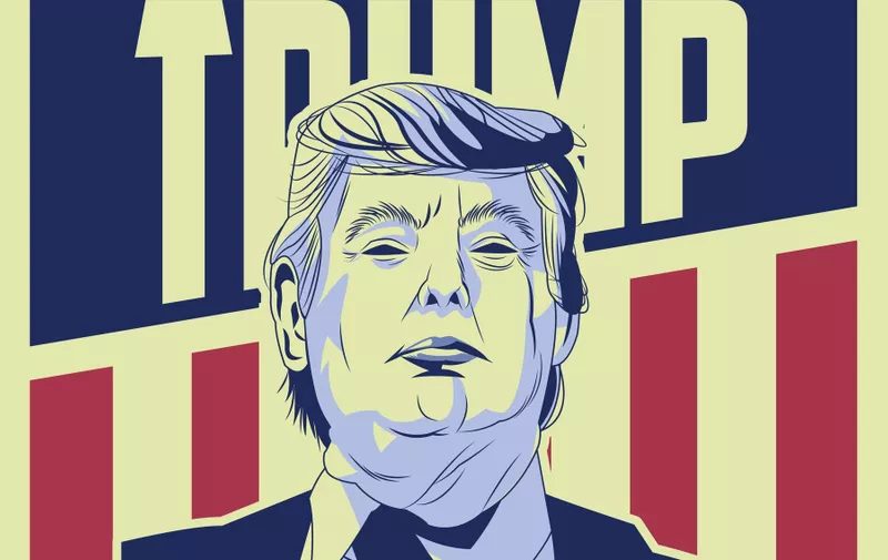 USA presidential election donald trump, vector illustration, Editorial use only, Image: 313785926, License: Royalty-free, Restrictions: , Model Release: no, Credit line: Profimedia, Alamy