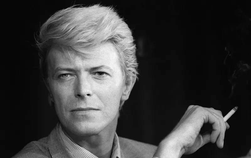 A portrait taken on May 13, 1983 shows British singer David Bowie during a press conference at the 36th Cannes Film Festival. He is the main actor in Nagisa Oshima's film "Furyo (Merry christmas Mr. Lawrence)", official selection in Cannes. He is also with French actress Catherine Deneuve maina ctor in Tony Scott's film "The hunger" presented out competition at the festival.  AFP PHOTO RALPH GATTI / AFP / RALPH GATTI