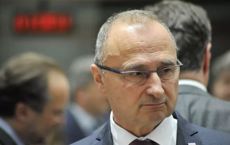 January 10, 2020, Brussels, Brussels, Belgium: Tour de table of the Extraordinary Foreign Affairs Council in Brussels. Here Gordan GRLIC RADMAN,Image: 492106472, License: Rights-managed, Restrictions: * France Rights OUT *, Model Release: no, Credit line: Profimedia