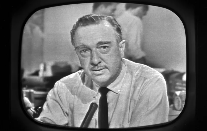 CBS News anchor Walter Cronkite reports that President John F. Kennedy was assassinated in Dallas on Nov. 22, 1963.