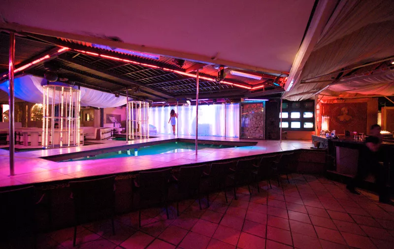 Sint Maarten, strip club the Platinum Room.,Image: 278902634, License: Rights-managed, Restrictions: , Model Release: no