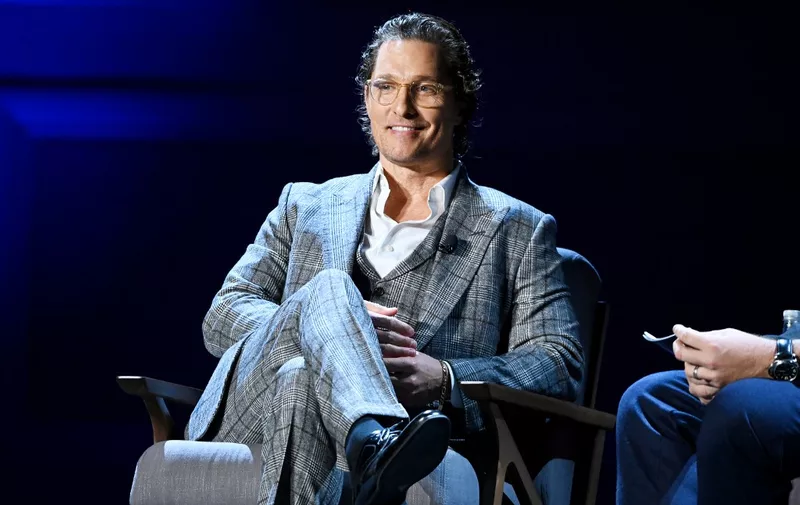 NEW YORK, NEW YORK - FEBRUARY 29: Matthew McConaughey speaks onstage during HISTORYTalks Leadership &amp; Legacy presented by HISTORY at Carnegie Hall on February 29, 2020 in New York City.   Noam Galai/Getty Images for HISTORY/AFP (Photo by Noam Galai / GETTY IMAGES NORTH AMERICA / Getty Images via AFP)
