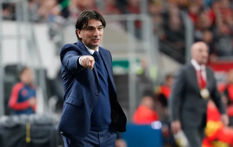BUDAPEST, HUNGARY - MARCH 24: Head coach Zlatko Dalic of Croatia reacts during the 2020 UEFA European Championships group E qualifying match between Hungary and Croatia at Groupama Arena on March 24, 2019 in Budapest, Hungary. (Photo by Laszlo Szirtesi/Getty Images)