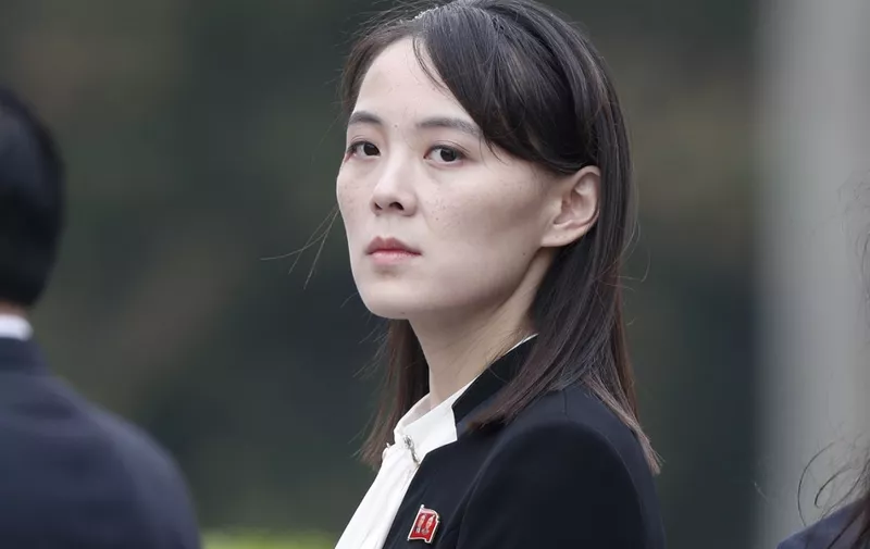 Kim Yo Jong, sister of North Korea's leader Kim Jong Un, attends wreath laying ceremony at Ho Chi Minh Mausoleum in Hanoi, March 2, 2019. (Photo by JORGE SILVA / POOL / AFP)