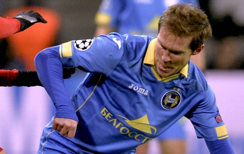 2745680 11/25/2015 BATE&#8217;s Alexander Hleb and Bayer 04&#8217;s Christoph Kramer, left, during a round 5 match of the group stage of the Champions League between BATE (Borisov, Belarus) and Bayer 04 (Leverkusen, Germany)., Image: 267568512, License: Rights-managed, Restrictions: , Model Release: no, Credit line: Profimedia, Sputnik