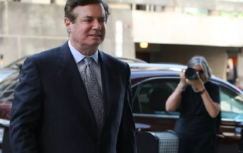WASHINGTON, DC - MAY 23: Former Trump campaign manager Paul Manafort arrives for a hearing at the E. Barrett Prettyman U.S. Courthouse on May 23, 2018 in Washington, DC. Manafort was indicted last year by a federal grand jury and has pleaded not guilty to all charges against him including, conspiracy against the United States, conspiracy to launder money, and being an unregistered agent of a foreign principal.   Mark Wilson/Getty Images/AFP