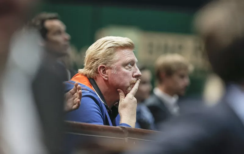 Boris Becker during the BNP Paribas Masters Indoor 2014, at Palais Omnisports de Paris-Bercy, in Paris, France, Day 2, October 28, 2014. Photo Stephane Allaman / DPPI
TENNIS - BNP PARIBAS MASTERS 2014 - DAY 2, , PARIS, France - 28 Oct 2014,Image: 704716483, License: Rights-managed, Restrictions: , Model Release: no