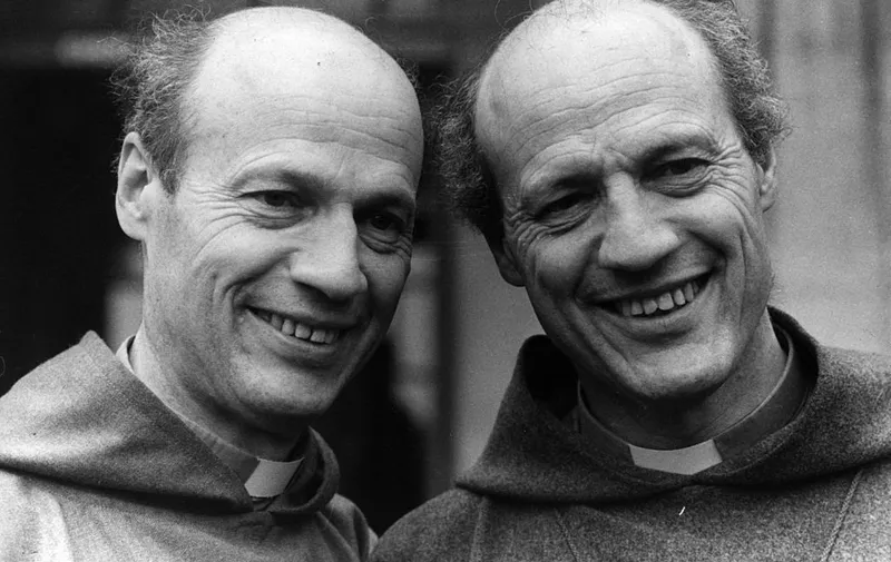 18th March 1980:  Michael Ball has just announced his appointment as the Bishop of Jarrow, a profession he has in common with his twin Peter (right).  An inch taller at 5 foot 9 inches, and half-an-hour older, Peter is Bishop of Lewes.  The twins, aged 48, claimed instances of telepathy and founded their own religious community at Stroud in 1960.  (Photo by Evening Standard/Getty Images)