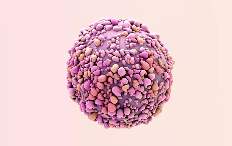 3d illustration  Breast Cancer Cell